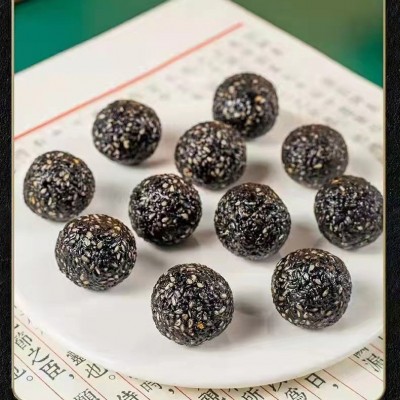 沧一黑芝麻丸批发芝麻球散装零售黑芝麻丸子500g散装小零食代发图3
