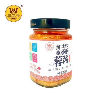 蒜蓉辣酱瓶装下饭酱剁椒酱香辣火锅蘸料调味品蒜蓉辣椒酱工厂直销图2