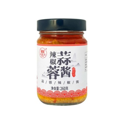 蒜蓉辣酱瓶装下饭酱剁椒酱香辣火锅蘸料调味品蒜蓉辣椒酱工厂直销图5