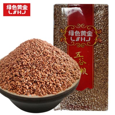 生亚麻籽低温烘焙五谷杂粮 现磨豆浆磨粉亚麻籽油原料 农产品批发图2