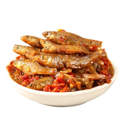 跨境货源香辣火焙鱼280g下饭豆豉酱拌面蘸料香辣鱼罐头柴火鱼批发图4