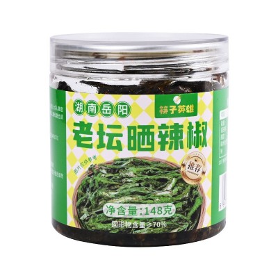 代发包邮湖南老坛晒辣椒148g网红开胃辣椒酱农家下饭菜腌辣椒拌饭图3