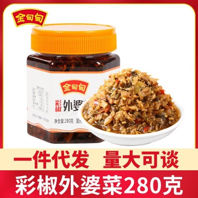 抖音外婆菜280g拌面拌饭下饭菜辣酱咸菜即食酱腌菜网红外婆菜批发图4