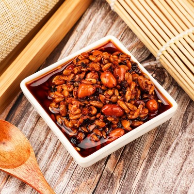 香五仁油辣椒 罐装花生瓜子仁红油辣辣椒酱拌饭拌面凉拌菜下饭酱图5