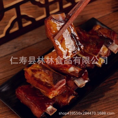 腊丰村腊排骨咸排骨烟熏排骨自制四川重庆特产无龙骨精排寸排肋排图2