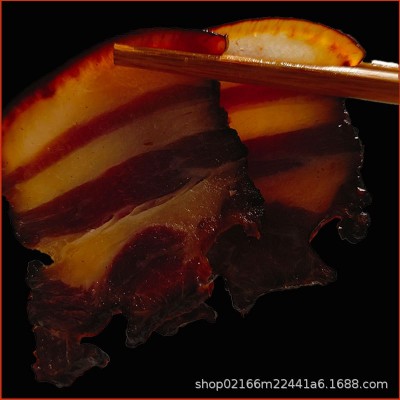 【五花腊肉厂家】湖北柴火烟熏五花腊肉肥瘦相间腊五花熏腊肉500G图4