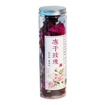 定制锁鲜冻干玫瑰花茶 云南罐装冲泡玫瑰花茶 酥脆爽口食用花果茶图4