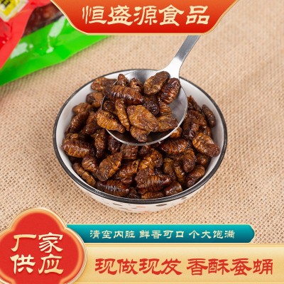 厂家批发香酥蚕蛹开袋即食香辣五香蚕蛹休闲零食油炸零食山东特产图4