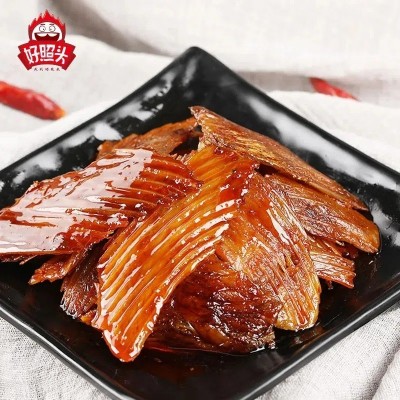好照头黄金渔翅湖南特产小吃鱼翅鱼刺好兆头香辣鱼排鱼块休闲零食图2