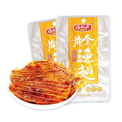 好照头黄金渔翅湖南特产小吃鱼翅鱼刺好兆头香辣鱼排鱼块休闲零食图5