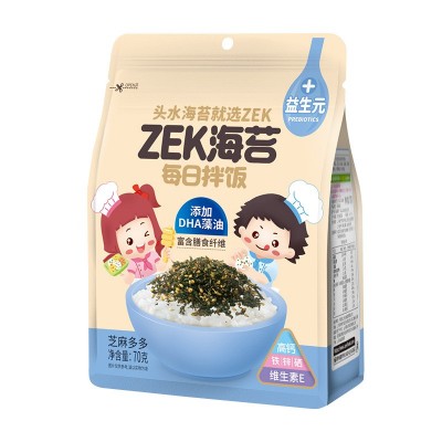 ZEK每日拌饭海苔肉松芝麻蔬菜饭团寿司用料零食小包装海苔拌饭料图4