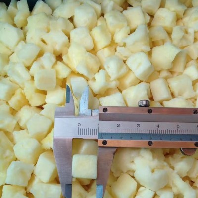 新鲜速冻菠萝丁 冷冻菠萝10*10mm 菠萝丁6*6mm果蔬甜酸菠萝粒图3