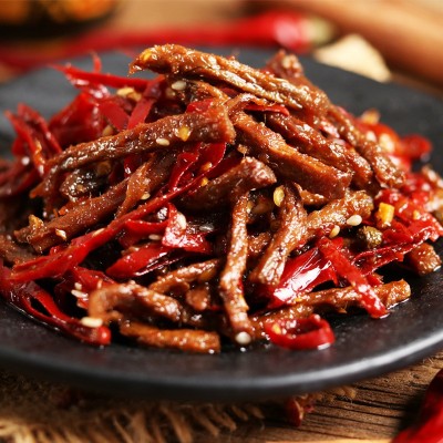 包邮袁方冷吃牛肉丝130g四川特产麻辣牛肉干网红零食小吃熟食批发