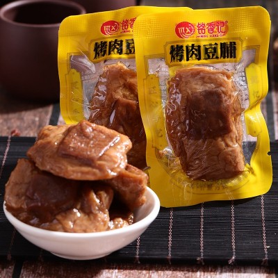 即食烤肉豆脯20斤整箱装豆腐干夹笋豆干香干豆制品零食小吃批发图5