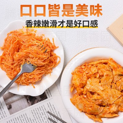 香辣金针菇杏鲍菇15gX50袋独立小包装即食小菜办公室休闲零食批发图3