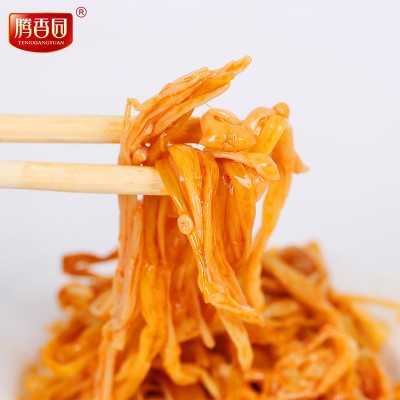 香辣味红油金针菇咸菜400克20袋每箱休闲零食即食下饭菜寿司食堂图5