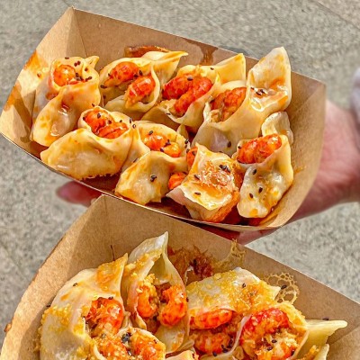 开口笑小龙虾锅贴煎饺网红龙虾煎饺子摆摊新品速冻半成品夜市美食