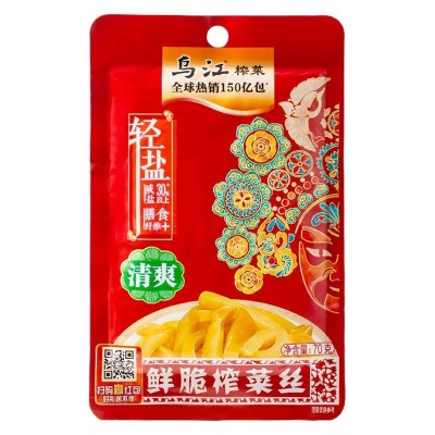 榨菜乌江培凌榨菜70克鲜脆咸菜整箱批发柞菜微辣80榨菜丝22轻盐版